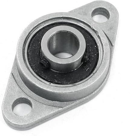 Mini Two Bolt Flange Set Screw Mounted Metal Pillow Block Bearing