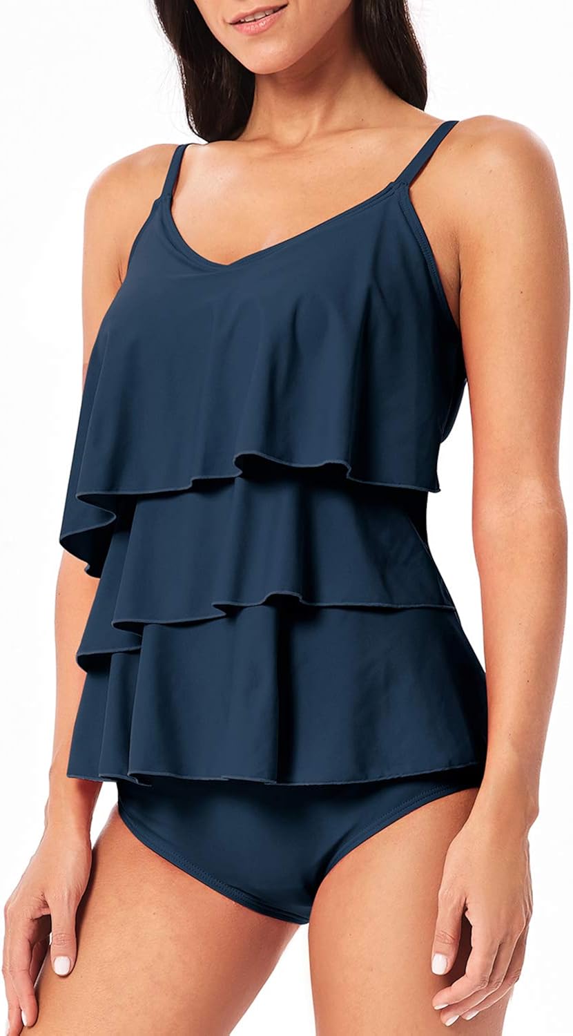 Ruffle tankini top Clearance