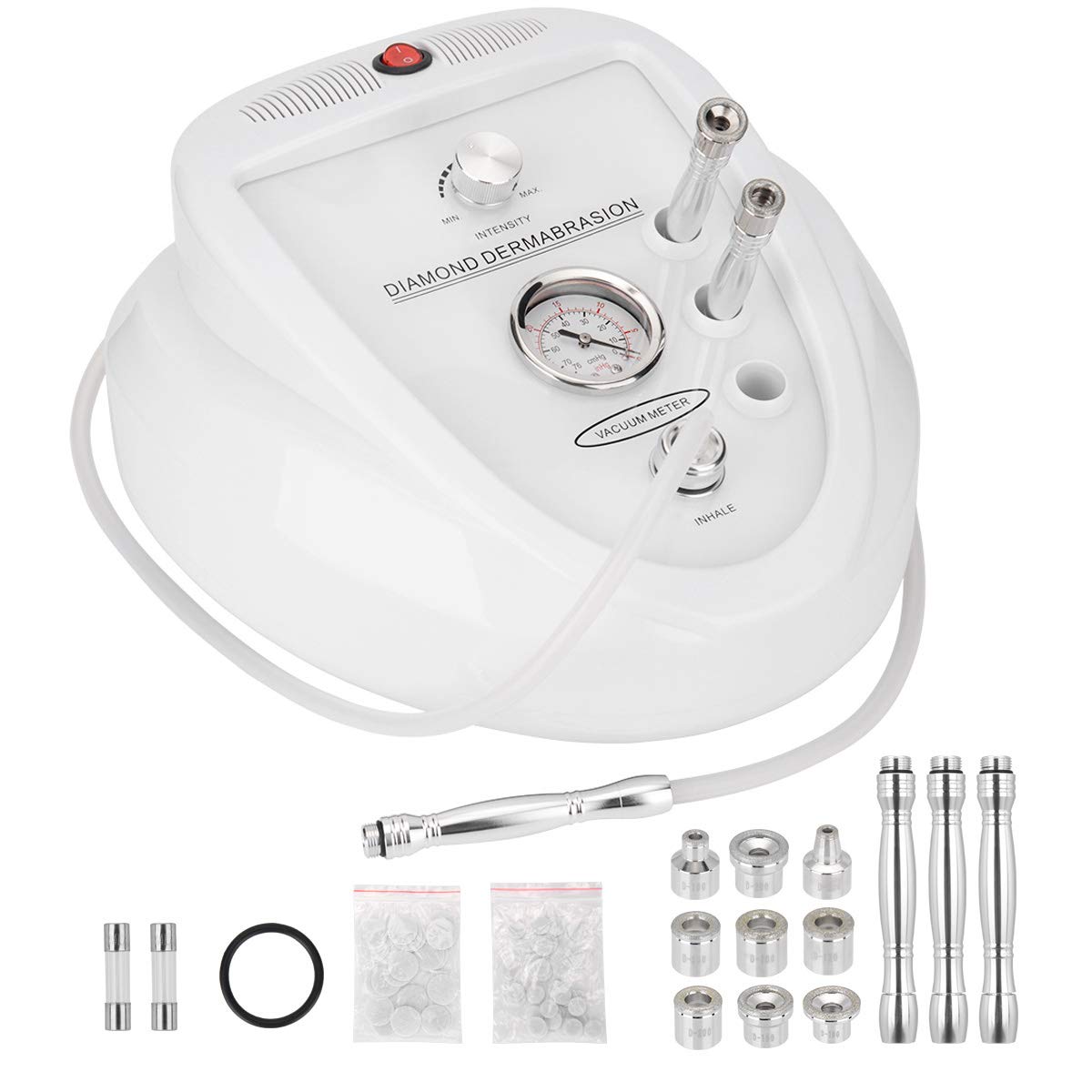 Diamond Microdermabrasion Machine, 65-68cmhg Suction Power Professional Dermabrasion for Skin Peeling Rejuvenation Lifting Tightening Beauty Device