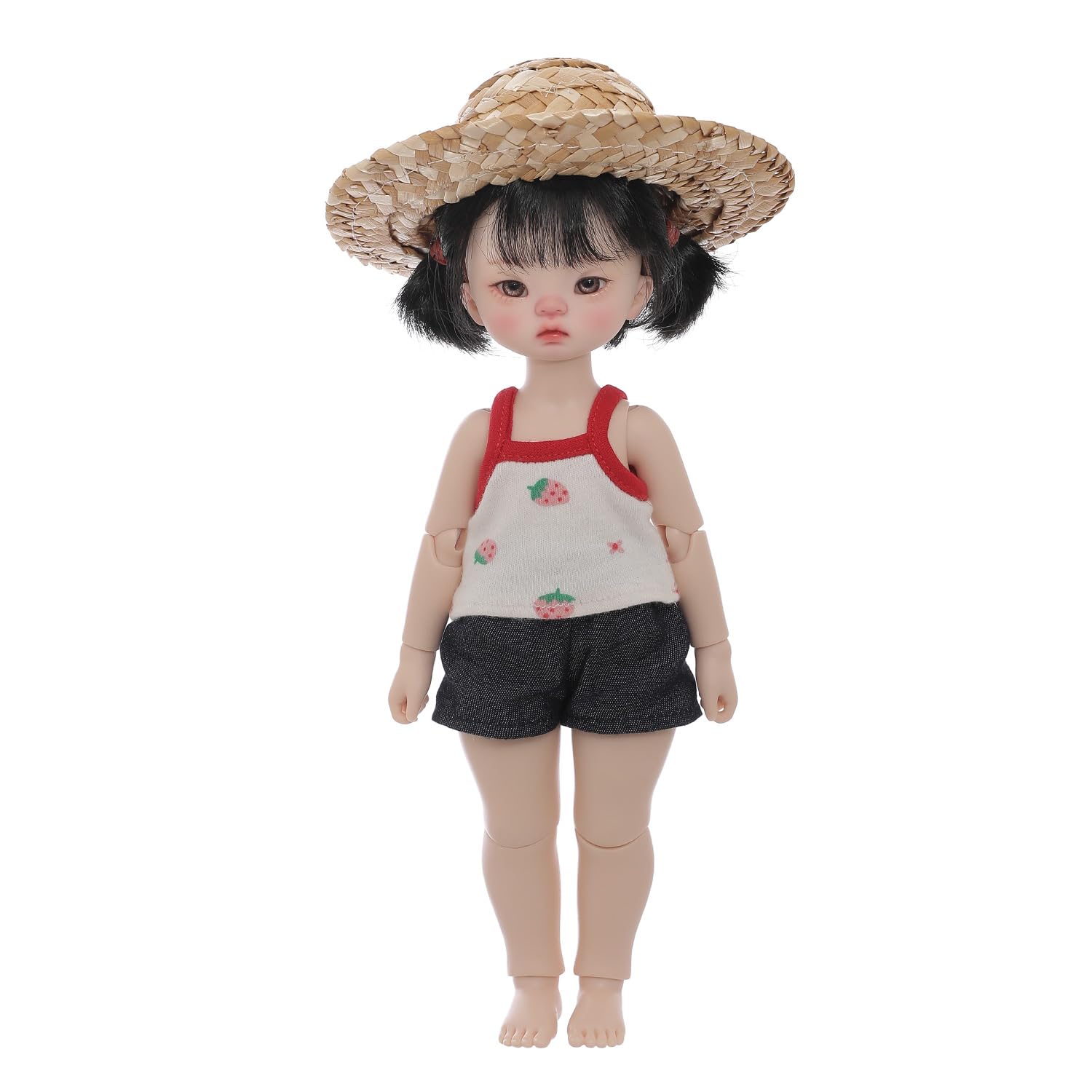 Oueneifs 1/6 Wandy BJD Doll with The Straw Hats Summer Style Resin Toy