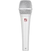 SE ELECTRONICS V7 Dynamic Microphone for Singing, Speech &amp; Studio Recording - XLR Handheld Professional Microphone with Supercardioid Aluminum Voice Coil for Huge Gain Before Feedback - White
