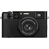 Fujifilm X100VI 40.2 MP Mirrorless Camera with Fixed 23mmF2 Lens (APS-C X-Trans CMOS 5 Sensor, X-Processor 5, Hybrid Viewfinder, LCD Tilt Touchscreen, Face Detection AF, 20 Film Simulations - Black