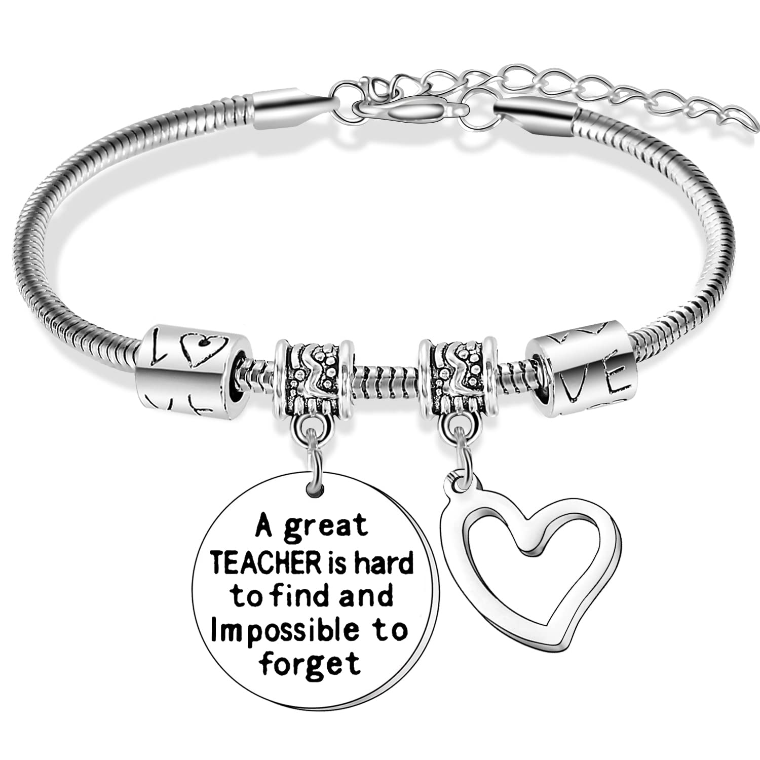 Teacher Gifts Bracelets For Women Teacher Bracelets Teacher Appreciation Gifts Thank You Jewellery Teacher's Day Gifts Graduation Gift (A great teacher)