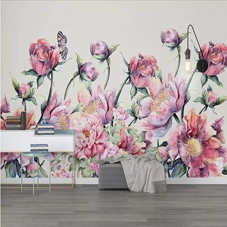 Amazon Xbwy カスタム写真の壁紙3dバラの花蝶の壁画のリビングルームの結婚式の家の背景 0x140cm 壁紙 Amazon Xbwy カスタム写真の壁紙3dバラの花蝶の壁画のリビングルームの結婚式の家の背景 0x140cm 壁紙