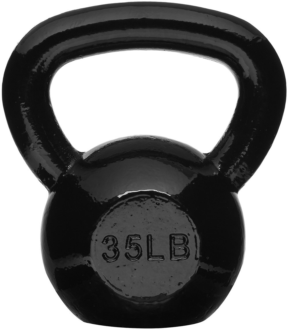 Amazon Basics Enamel Finish Cast Iron Kettlebell Weight ExerciseN