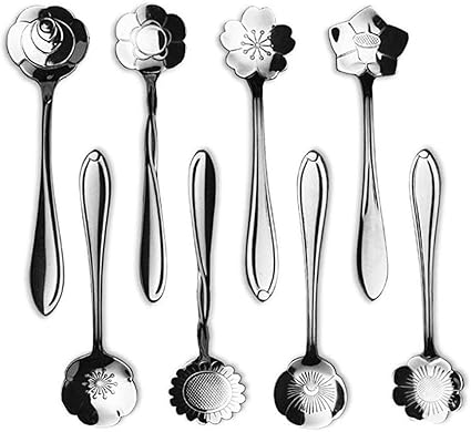 Amazon Co Jp ステンレス鋼の花のスプーン 花形の食器 花の形 茶砂糖攪拌混合スプーン 8個 ホーム キッチン Amazon Co Jp ステンレス鋼の花のスプーン 花形の食器 花の形 茶砂糖攪拌混合スプーン 8個 ホーム キッチン