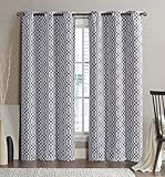 2-Pack: Alexander Energy Saving Hotel Quality Grommet Curtains - Assorted Colors (Charcoal/Grey)