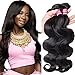 Haorui Virgin Brazilian Hair Weaves Body Wave Weft 3 Bundles 10-26inch 100% Cheap Unprocessed Human Hair Extensions Natural Color (100+/-5g)/pc (14 16 18)