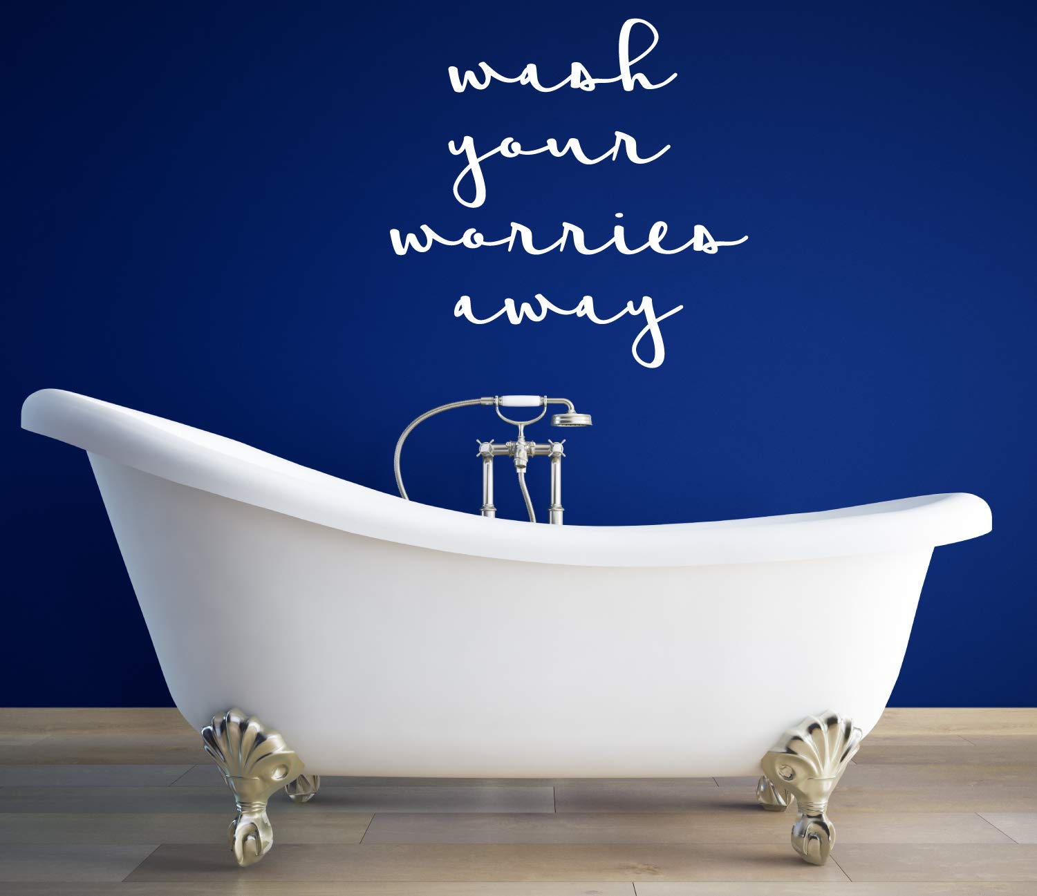 Bathroom Wall or Window Decal 'Wash Your Worries Away