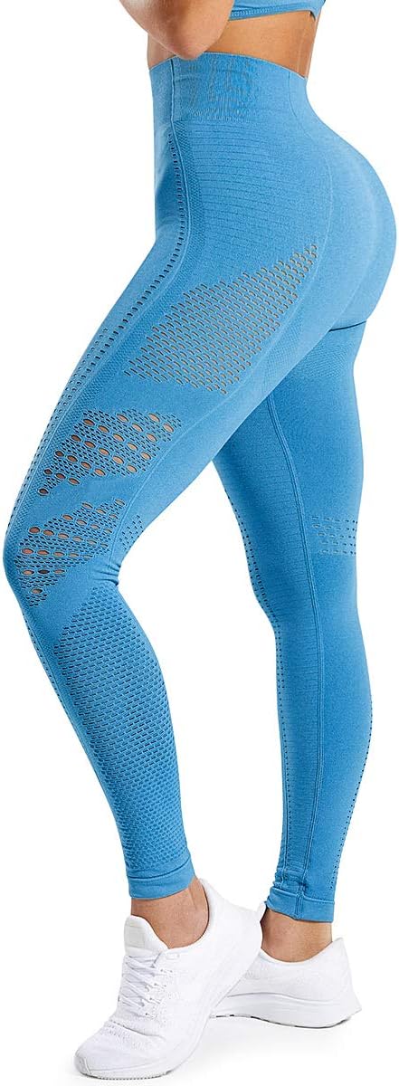 Women's High Waist Seamless Leggings Slimming Tummy Control Yoga Pants Stretchy Compression Workout Tights