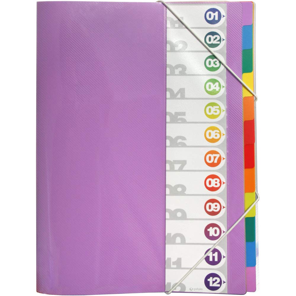 Grafoplás 30111000 Sorting Folder, Multicolor, Folio