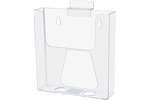 Marketing Holders 4 Pack Slatwall Bifold Bin for 6" Printed Literature and Graphic Material in Retail Stores Theme Parks and Travel Agencies Space Saving Booklet Clear Acrylic Display Organizer