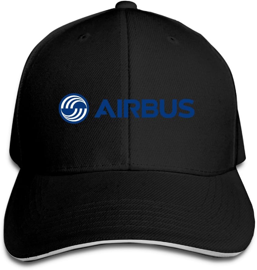 HittingsAirbus Logo Blue Adjustable Snapback Caps Baseball Peaked Hat Black