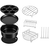7 Set Pressure Cooker, Steamer & Air Fryer Bakeware Accessories Compatible for Ninja Foodi 5&6.5&8 Qt OP101,OP301,OP302