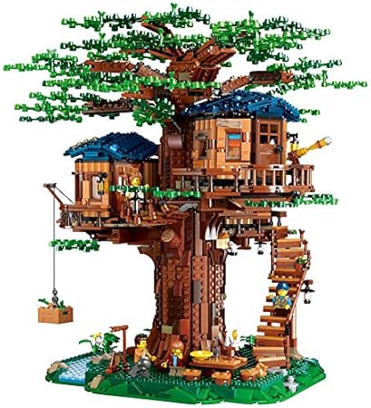 Amazon ツリーハウスモデルブロック桜diy小粒子ビルディングブロック教育子供のおもちゃクリスマス誕生日ギフト ブロック おもちゃ