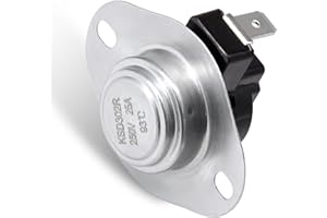 Adviace 80601 High Temp Limit Switch for Vogelzang VG5790, VG5770 Pellet Stoves, USSC 5660 and Ashley Pellet Stoves, L200°F Thermodisc Safety Sensor Snap Disc Switch with Manual Reset Button.