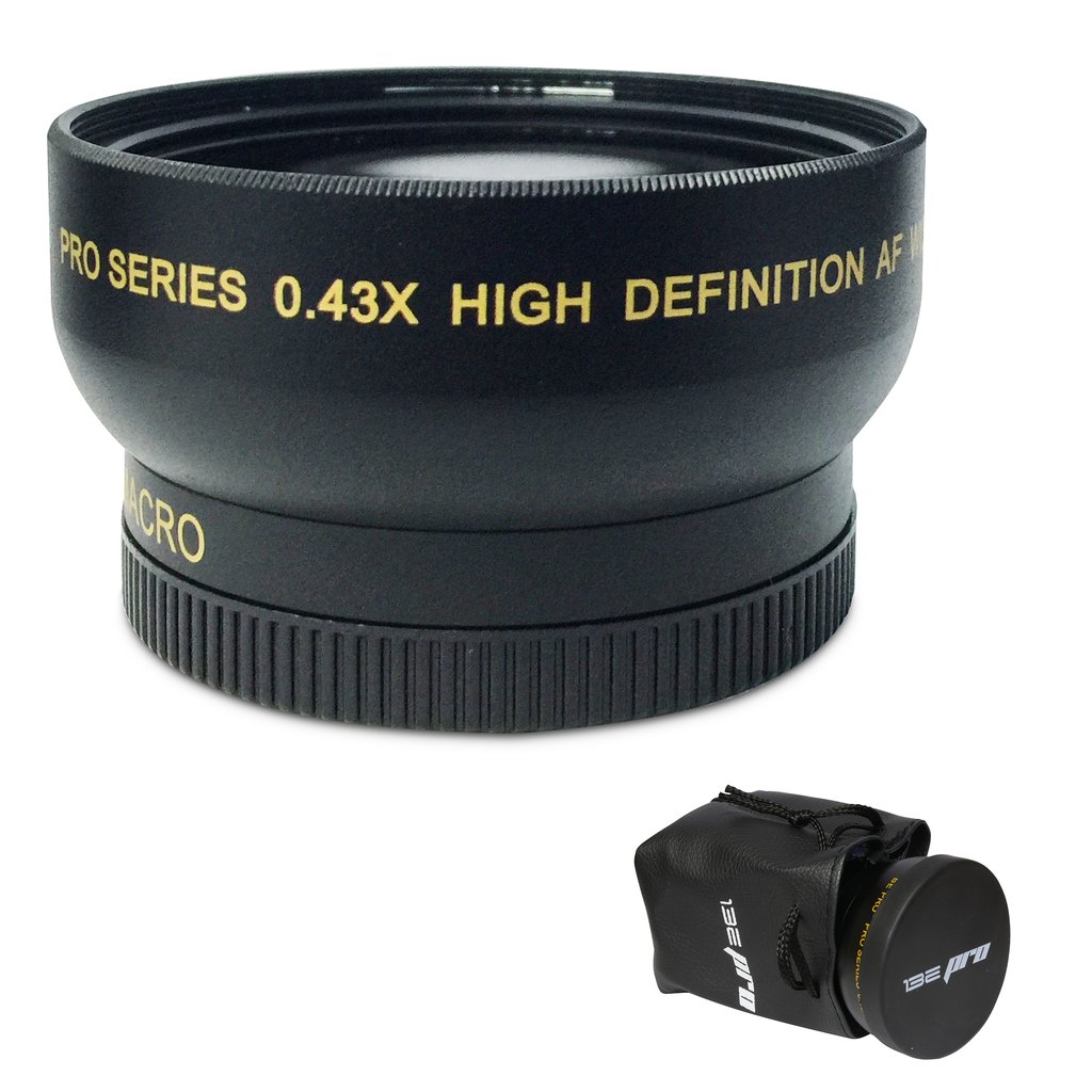 .43x Wide Angle/Macro Lens for Canon 18-55mm, 55-250mm, 75-300mm III,  70-300mm is USM, 24mm F2.8, 28mm F1.8, 50mm F1.4, 65mm F2.8, 85mm F1.8,  90mm F2.8, ...