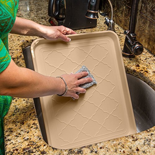 Easyology Premium Pet Food Tray - Dog Food Mat and Cat Food Mat with Non Skid Design - Best Pet Bowl Mat for Containing Spills and as Pet Food Mat Feeding Mat- Shoe Tray, Boot Tray 17.5'' x 14'' - Thumbnail 2