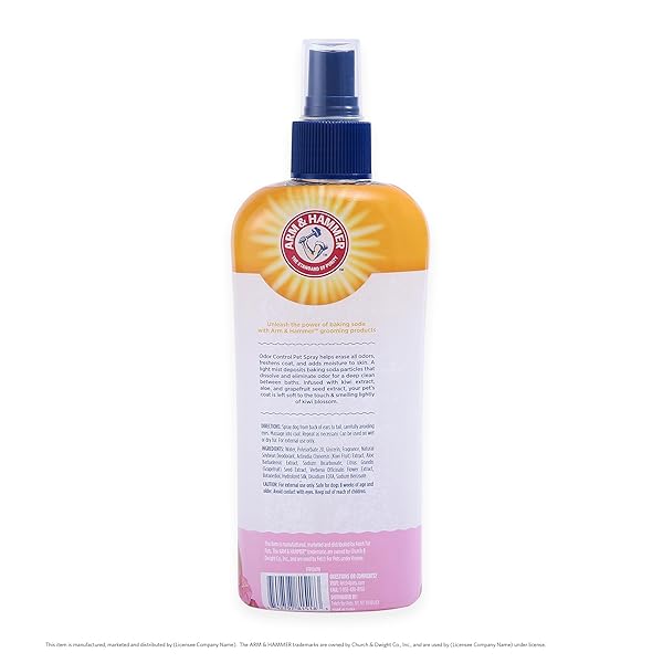 ARM & HAMMER FOR PETS SUPER DEODORIZING DOG SPRAY WITH BAKING SODA FOR ODOR CONTROL, FRESHENS COAT BETWEEN BATHS, PH BALANCED FORMULA FOR DOGS, 8 FL OZ
