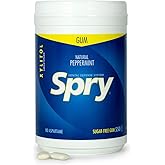 Spry Natural Xylitol Chewing Gum - Peppermint, 550 Count - Pack of 3 | Aspartame-Free, Sugar-Free, Vegan, Non-GMO, Gluten-Free for Cavities, Bad Breath Freshening, Dry Mouth, Dental Defense System