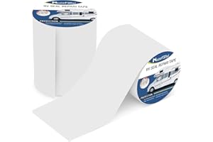 MuzeFansi RV Roof Tape 6 Inch X 50 Feet 2Pack, UV & Weatherproof White RV Sealant Roofing Tape,Waterproof RV Flex Seal Tape for Camper Trailer Truck Stop Roof Window Boat Sealing Leak Repair