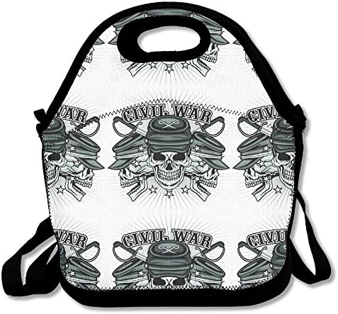 Fashion Cute Portable Multipurpose Bento Lunch Bag,Container For Women, Men, Kids,100% Polyester FiberSkeleton CP