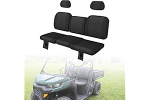 smotrcc Defender Seat Covers with Storage Pockets - Waterproof PU Coatin Compatible with 2016-2024 Can Am Defender All Models, Split Bench Seat Covers for UTV, Defender Accessories