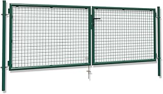 Doppelflügeltor + Pfosten Gartentor 300x100 Einfahrtstor Hoftor Tor