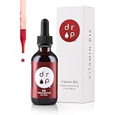 Drop Vitamin B12 Liquid Drops, 2500 mcg Methylated B12 (Methylcobalamin), Sublingual Drops for Energy and Nervous System Support, Natural Cherry, Non-GMO and Vegan, 59 Servings, 2 fl oz