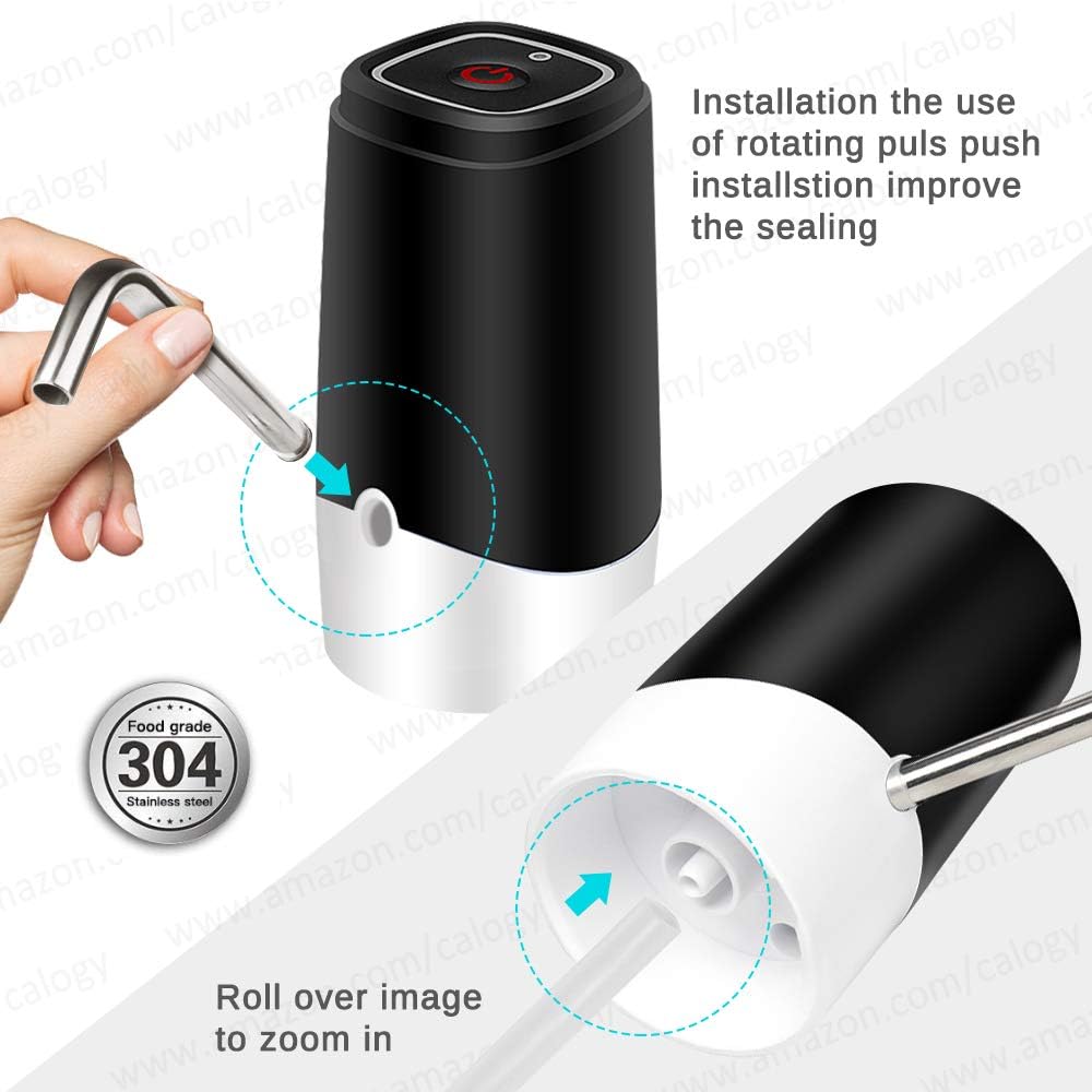 Water Dispenser for 5 Gallon Bottle, Kitchen Gadgets, Portable Drinking Water Pump with Rechargeable Battery, Gift for Mother's Day: Kitchen & Dining