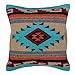 El Paso Designs Aztec Throw Pillow Cover 18 X 18- Hand Woven in Southwest and Native American Styles Throw Pillow Cover (B)