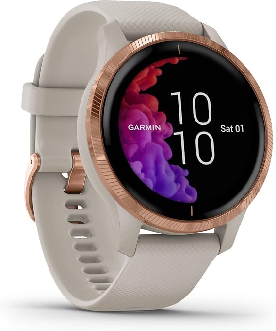 Garmin venu wasserdichte GPSFitnessSmartwatch mit AMOLED Display, Trainingsplänen