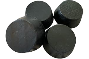 Prime Woodcraft Walnut Wood Furniture Risers - 1 Inch Height, 4 Risers, Black - Extra Height for Cleaning & Convenience - Bed Risers, Desk Riser, Table Risers, Furniture Legs, Sofa Risers