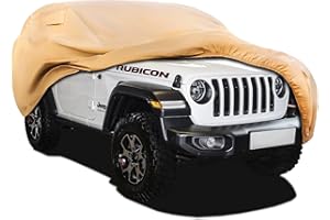 JURMON Heavy Duty Outdoor Car Cover Custom Fit for Jeep Wrangler 2 Door, Windproof All Weather Waterproof Sun Rain UV Dust Snow Protection Outdoor Car Covers