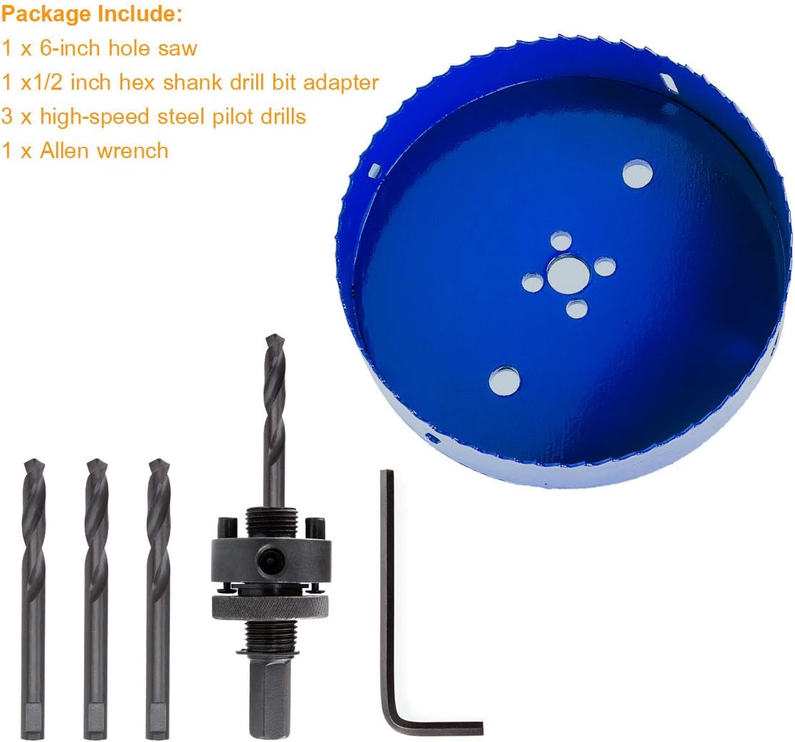 Eliseo 6 inch 152 mm Hole Saw Blade for Cornhole Boards/Corn Hole