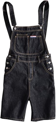 black overalls mens shorts