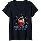 Womens The Incredibles Jack-Jack Super Baby on the Way V-Neck T-Shirt