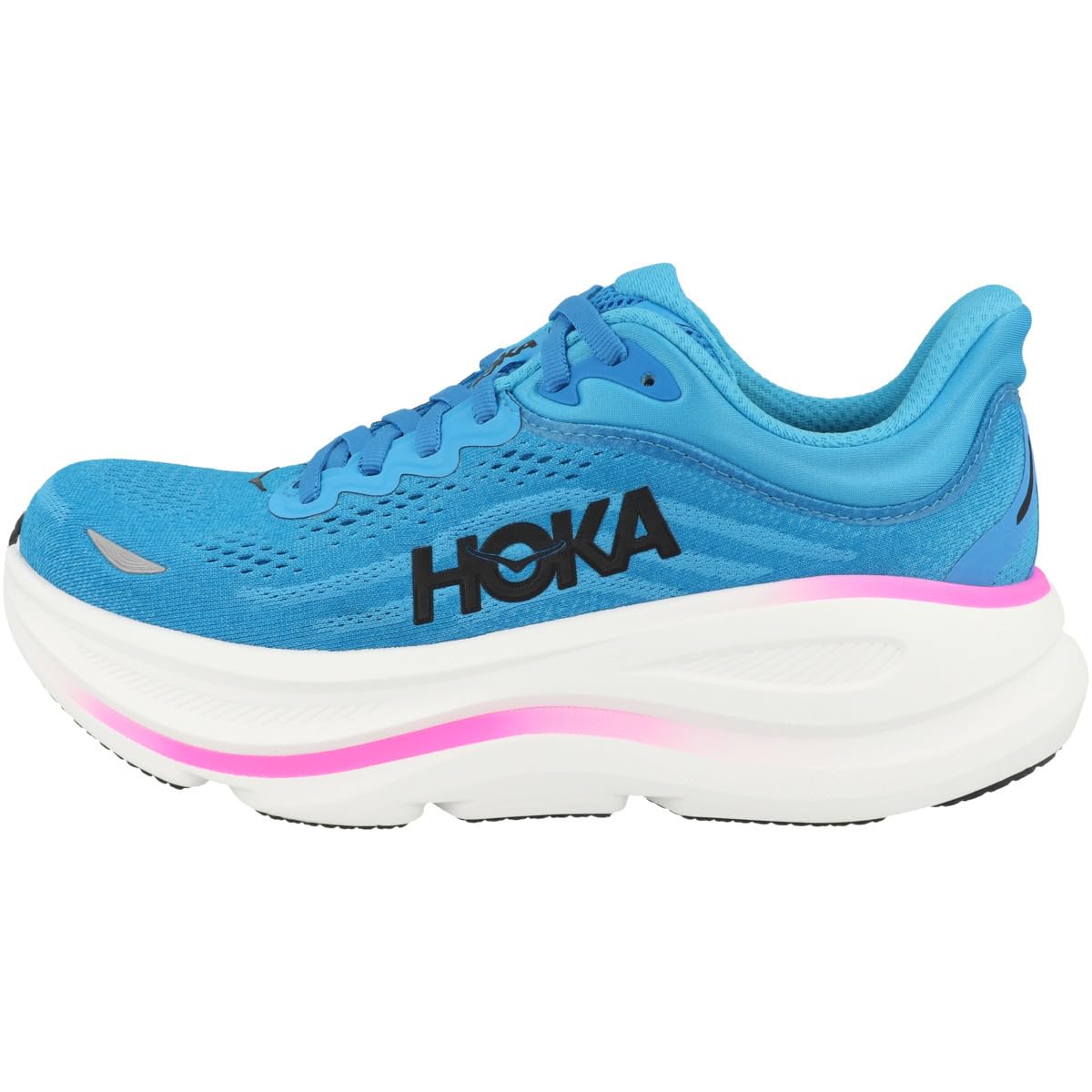 Hoka Womens Bondi 9 Skyward Blue/Neon Fuchsia 8 Medium Image Hoka Womens Bondi 9 Skyward Blue/Neon Fuchsia 8 Medium Image
