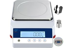 RUISHAN 2000gx0.01g Lab Scale Digital Electronic Accurate Grams Scale Lab Analytical Balance Scale Laboratory Industrial Counting Scale Jewelry Weighing with Calibration Weight |for Lab, Industrial
