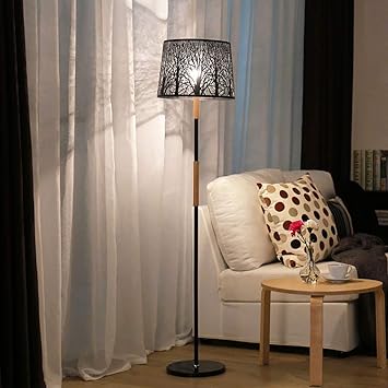 Tall Black Mainstay Floor Lamp Modern Style Living Room Reading