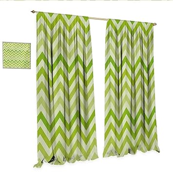 Amazon Com Winfreydecor Lime Green Customized Curtains Chevron