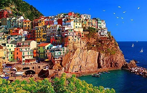 Adult Puzzle Cinque Terre Italian Riviera Coastline 500-Piece Puzzle