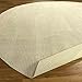 BNM Area Rug Pad, Non-Slip, Non-Skid, Floor Protector, Table Runner, Hardwood and Tile Floors Padding, Washable, Place Mats, Gripper Mat, Slide Stoppers, Rubber Rug Grip, 6' Round, Cream
