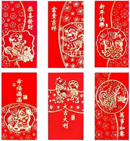 Chinese Red Envelopes, Lovely Mouse Red Packets with 4 Designs Hongbao Lucky Money Envelopes, JmYo 20pcs Chinese 2020 Lunar Pig Year Lai See for New Year, Birthday, Weddings