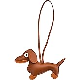 Dachshund Bag Charm, Cute Dog Charm for Purse Handbags Bag Accessories Faux Leather PU Dog Key Charms