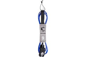Culture Supply Surfboard Surf Leash (6 Sizes - 5 Colors): 6ft Comp | 6 ft Reg | 7ft | 8ft | 9ft | 10ft