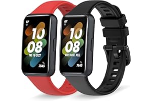 NOOETAH 2 Pack Sport Silicone Replacement Wristbands Straps Compatible for Band 7
