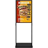 JR-MOV Sign Stand Heavy Duty - 19.6 x 27.5 Inch Double Sided Poster Stand for Display Board Foam, Black Pedestal Floor Standing Sign Holder for Event Store Restaurant Exhibition Business Party
