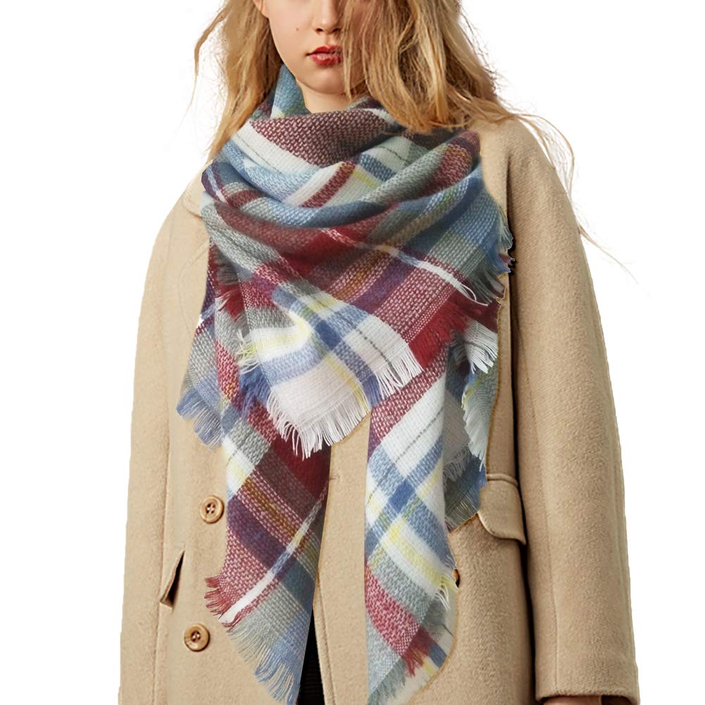 Women's Soft Plaid Winter Scarf - Infinity Large Warm Shawl Tartan Pashmina Fashion Blanket Big Travel Wrap For Women Women's Soft Plaid Winter Scarf - Infinity Large Warm Shawl Tartan Pashmina Fashion Blanket Big Travel Wrap For Women