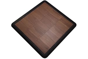 Big Floors 3X3DKMAPLEFLOOR Interlocking Lightweight Plastic Modular Dance Floor Kit (3' x 3'), Dark Maple, 21 Piece